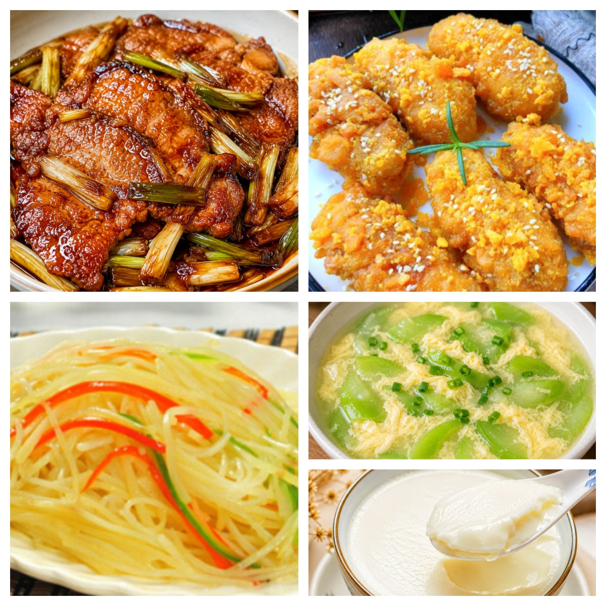 07月20日 周一家乡菜:葱烤大排、咸蛋黄鸡翅、螺丝椒炒土豆丝、丝瓜蛋花汤(赠品:双皮奶)