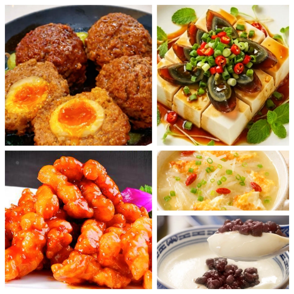 07月11日 周六家乡菜:咸蛋黄狮子头、糖醋里脊、凉拌皮蛋豆腐、萝卜丝鸡蛋汤(赠品:双皮奶)