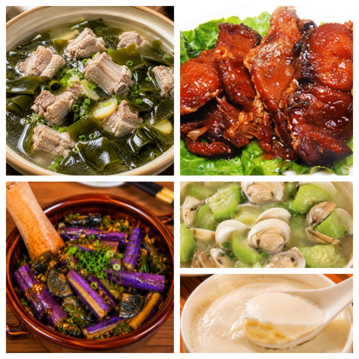 08月07日 周五麻辣鲜香:🌶️辣子鸡翅、油豆腐红烧肉、雷椒皮蛋茄子、白蚬子丝瓜汤(赠品:双皮奶)