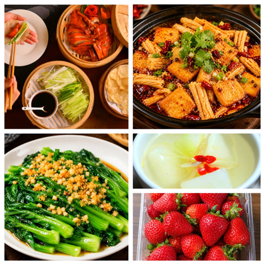 07月30日 周四麻辣鲜香：🌶️麻辣腐竹珍宝、北京片皮鸭、蒜蓉A菜、枸杞冬瓜汤（赠品：草莓）