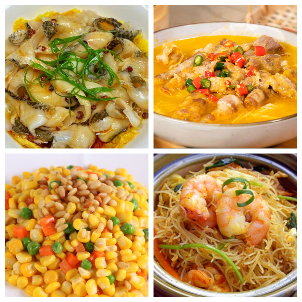 06月15日 周一麻辣鲜香：🌶️酸汤肥牛、葱油黑鱼片、松仁玉米、海鲜炒米粉